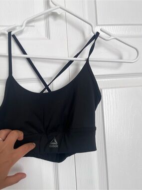 Reebok Black Cross-Back Crop Sports Bra